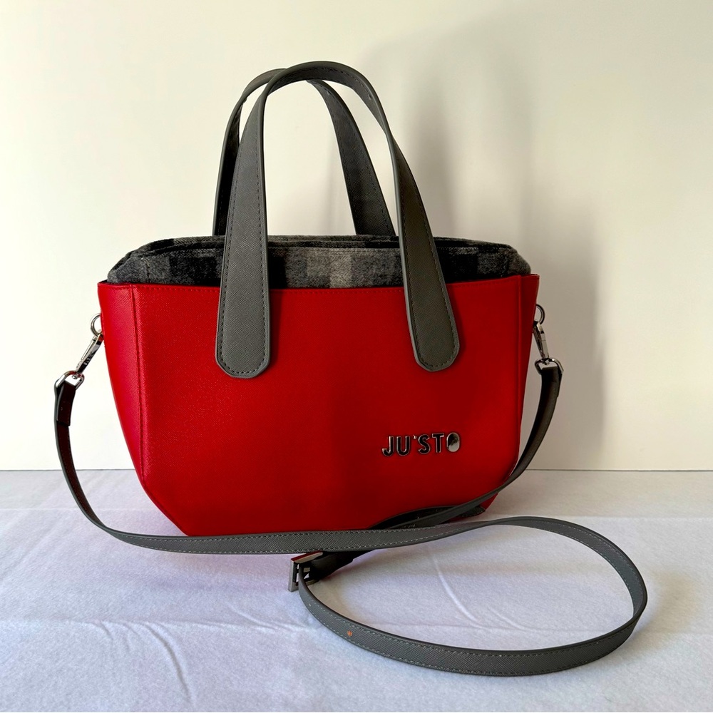 JU’STO Red and Gray Women's Bag